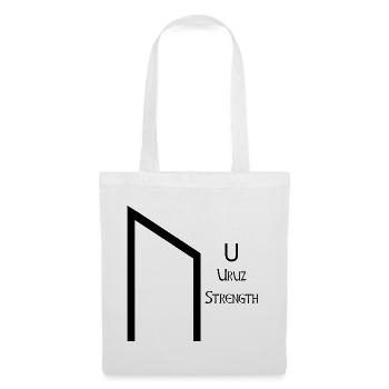 Uruz Rune Complete Black – Viking Futhark - Tote Bag - white - Front