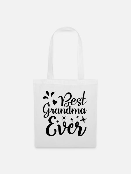 Best Grandma Ever – Liebevolles Oma Geschenk Motiv - Stoffbeutel - Weiß