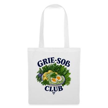 Grie Soß Club – Hessische Grüne Soße Liebe - Stoffbeutel - Weiß - Vorne