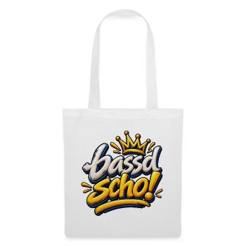 Bassd Scho Graffiti Krone Design - Stoffbeutel - Weiß - Vorne