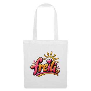 Freili Sonnenherz Neon-Design - Stoffbeutel - Weiß - Vorne