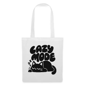 Lazy Mode – Schlafende Katze - Stoffbeutel - Weiß - Vorne