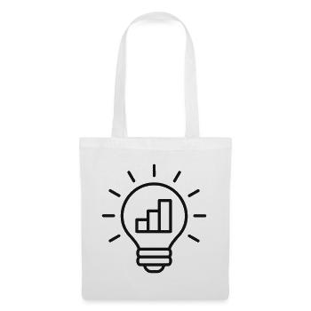 Glühbirnen-Symbol für Geschäftswachstum - Stoffbeutel - Weiß - Vorne