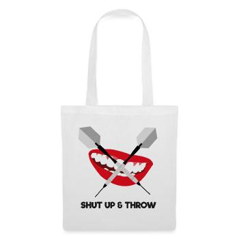 Shut up and throw (dark) - Stoffbeutel - Weiß - Vorne