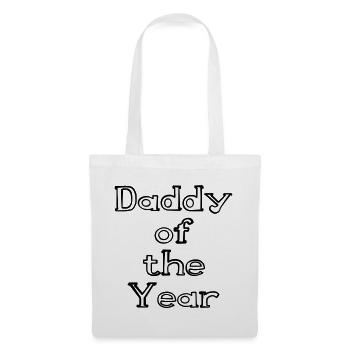 Daddy of the Year handgezeichnet - Stoffbeutel - Weiß - Vorne