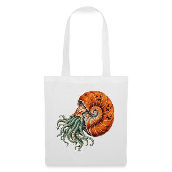 Nautilus mit Kürbisspirale - Stoffbeutel - Weiß - Vorne