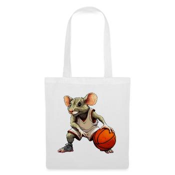 Ratte Basketball - Stoffbeutel - Weiß - Vorne