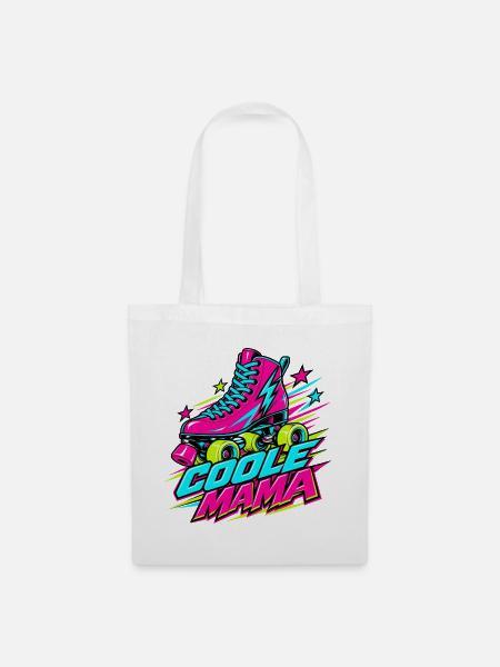 Neon Roller Mama - Stoffbeutel - Weiß