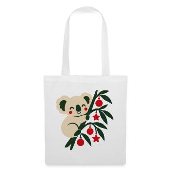Koala Weihnachten Illustration - Stoffbeutel - Weiß - Vorne