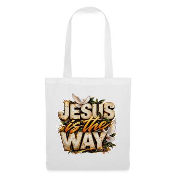 Jesus Is The Way Jesus ist der Weg Christ Design - Stoffbeutel - Weiß - Vorne