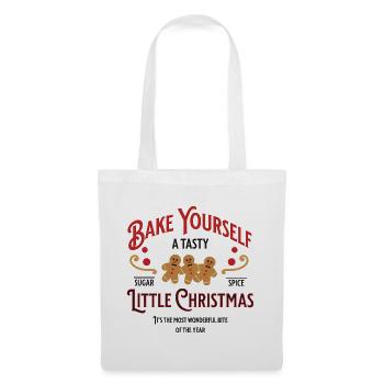 Bake Yourself A Tasty Christmas Backen Geschenk - Stoffbeutel - Weiß - Vorne
