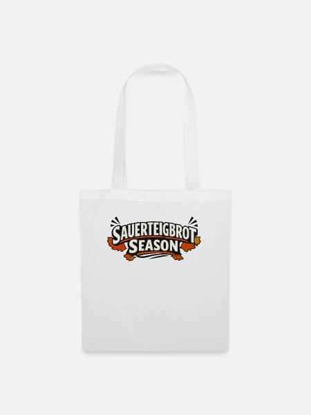Sauerteigbrot Saison Design - Stoffbeutel - Weiß