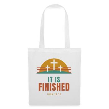 It Is Finished – John 19:30 Easter Christian - Stoffbeutel - Weiß - Vorne