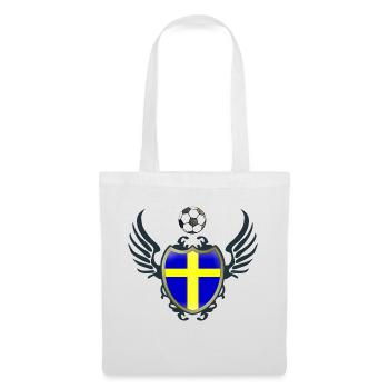Football Sweden (Coat of Arms & Wings) - Tote Bag - white - Front