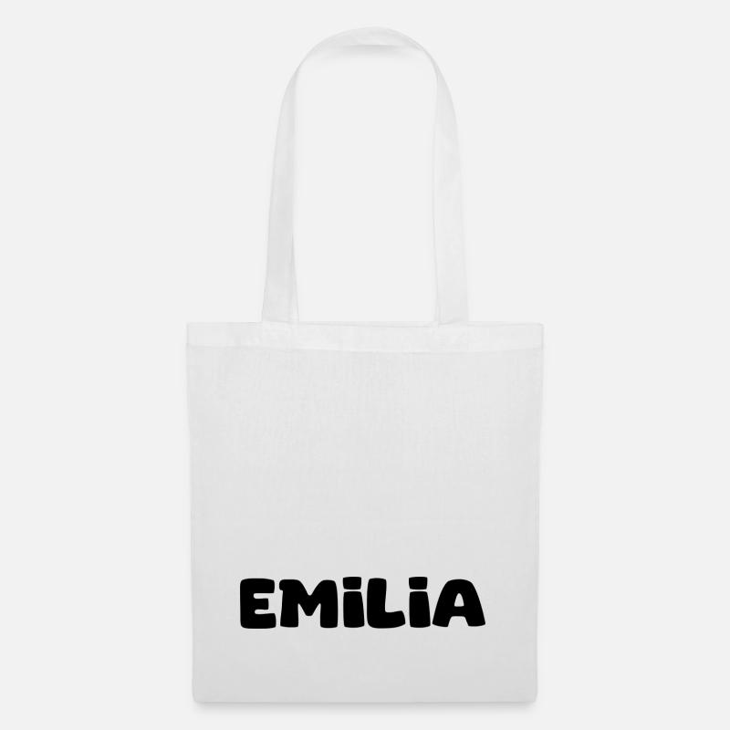 Name - Emilia - Stoffbeutel - Weiß