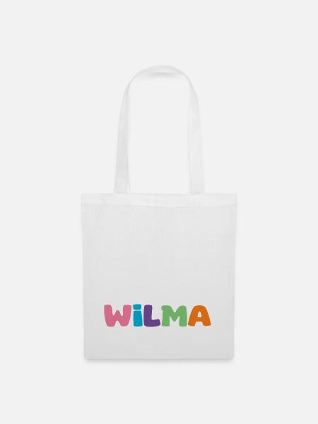 Name - Wilma - Stoffbeutel - Weiß