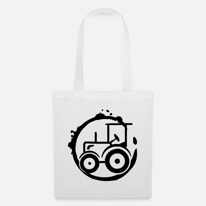 Traktor Patch Graffiti für Trecker Fans - Stoffbeutel - Weiß