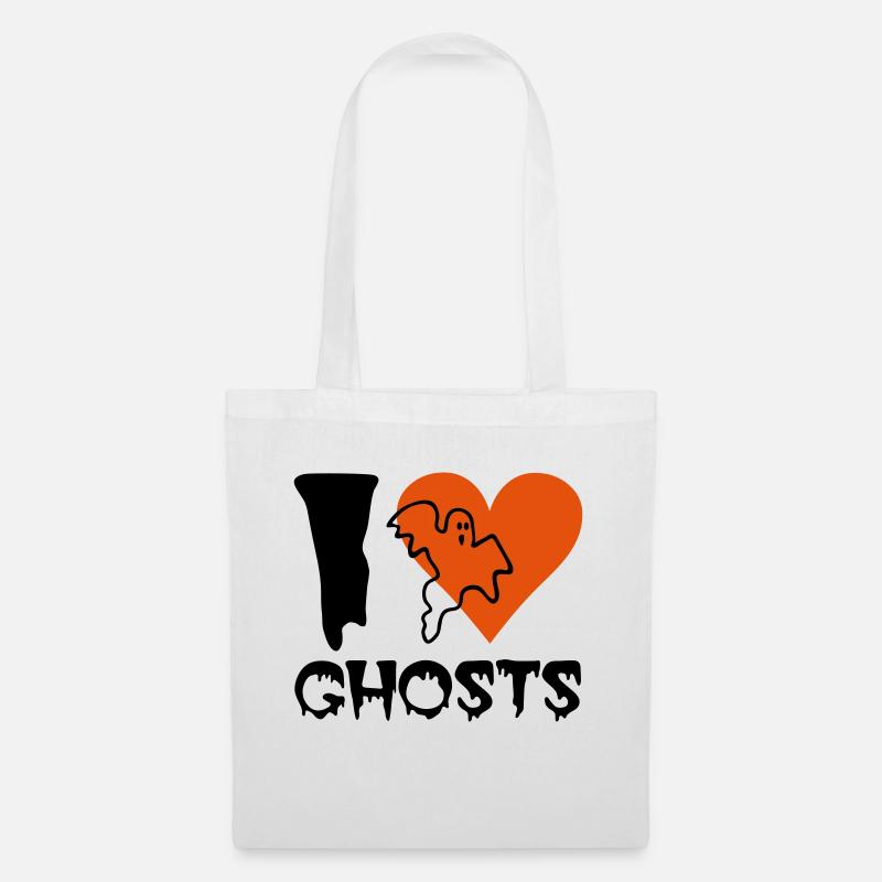 Halloween - Geist - Stoffbeutel - Weiß