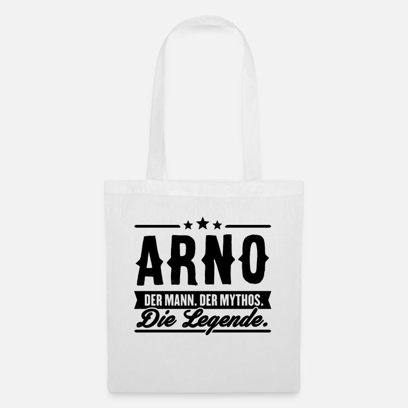 Mann Mythos Legende Arno - Stoffbeutel - Weiß