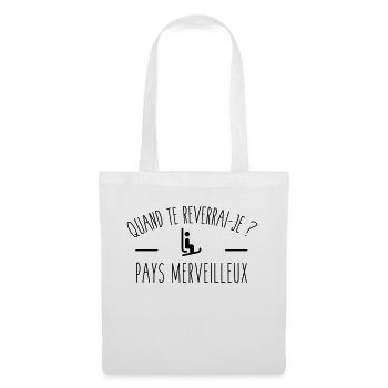 Quand te reverrai-je ? - Sac en tissu - blanc - Devant