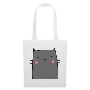 Cat Kitten Hangover I Cadeau pour des amis de chat - Sac en tissu - blanc - Devant