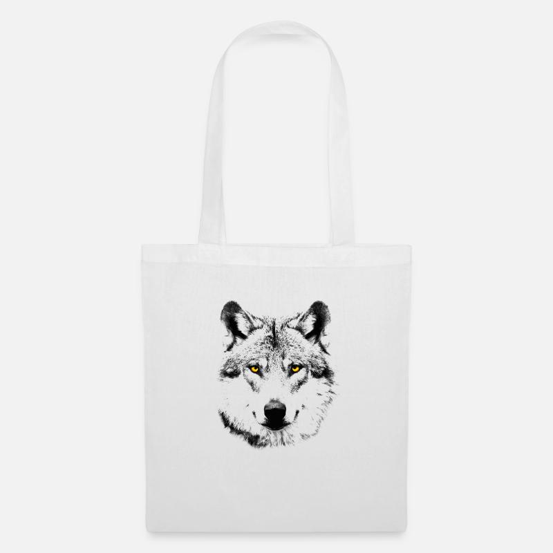 Wolf - Stoffbeutel - Weiß