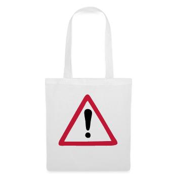 hazard warning sign warning - Tote Bag - white - Front