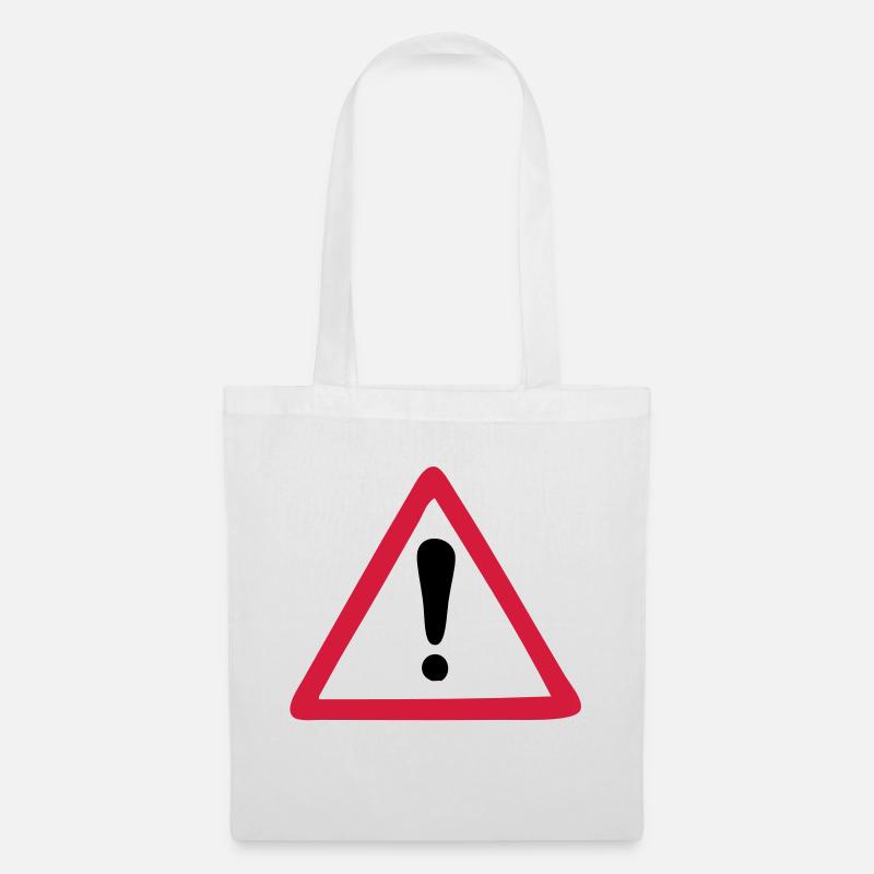 hazard warning sign warning - Tote Bag - white