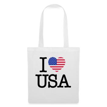 I Love USA - Stoffbeutel - Weiß - Vorne