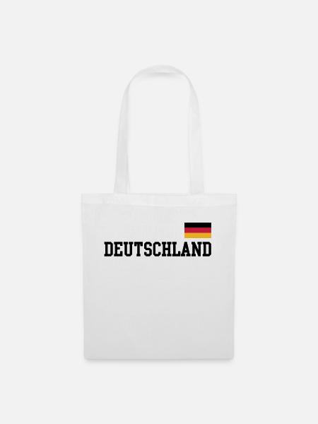 Deutschland Flagge - Germany-BRD-Fahne-Flagge - Stoffbeutel - Weiß