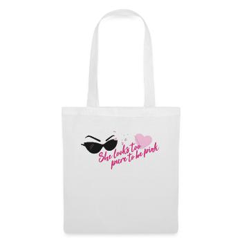 Elle a l'air trop pure pour être rose - Sac en tissu - blanc - Devant