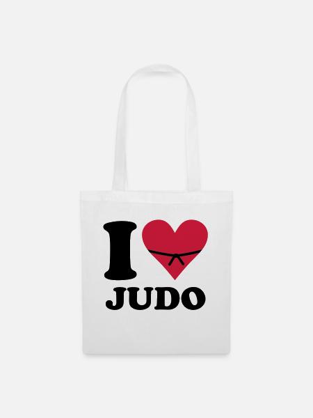 i love judo - Tote Bag - white