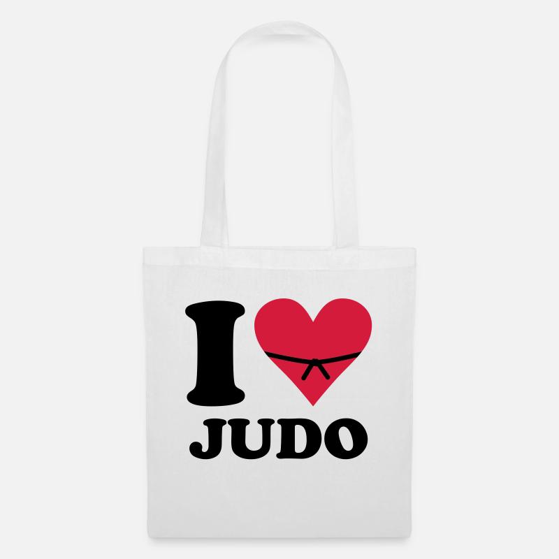 i love judo - Stoffbeutel - Weiß