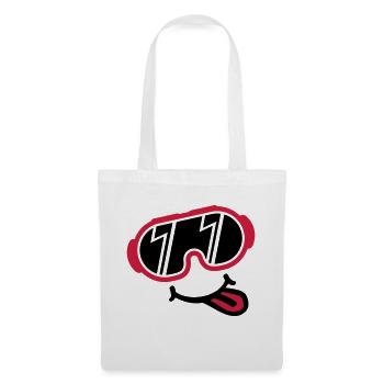 ski_brille_smiley_yx2 - Sac en tissu - blanc - Devant