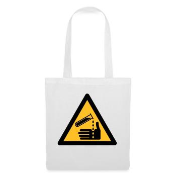 Hazard Symbol - Corrosive (2-color) - Tote Bag - white - Front