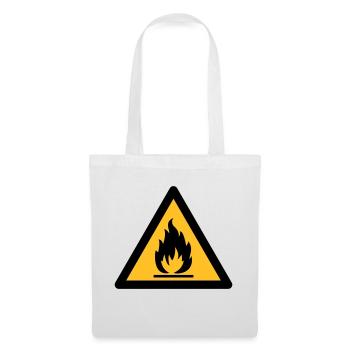 Hazard Symbol - Flammable (2-color) - Tote Bag - white - Front
