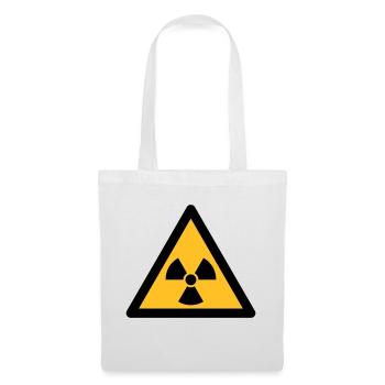 Symbole de danger - Radioactivité (2 couleurs) - Sac en tissu - blanc - Devant