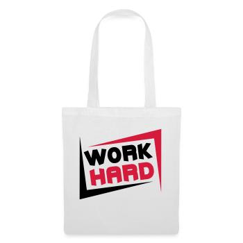 Work Hard - Stoffbeutel - Weiß - Vorne