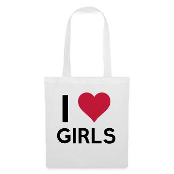 i_love_girls - Sac en tissu - blanc - Devant