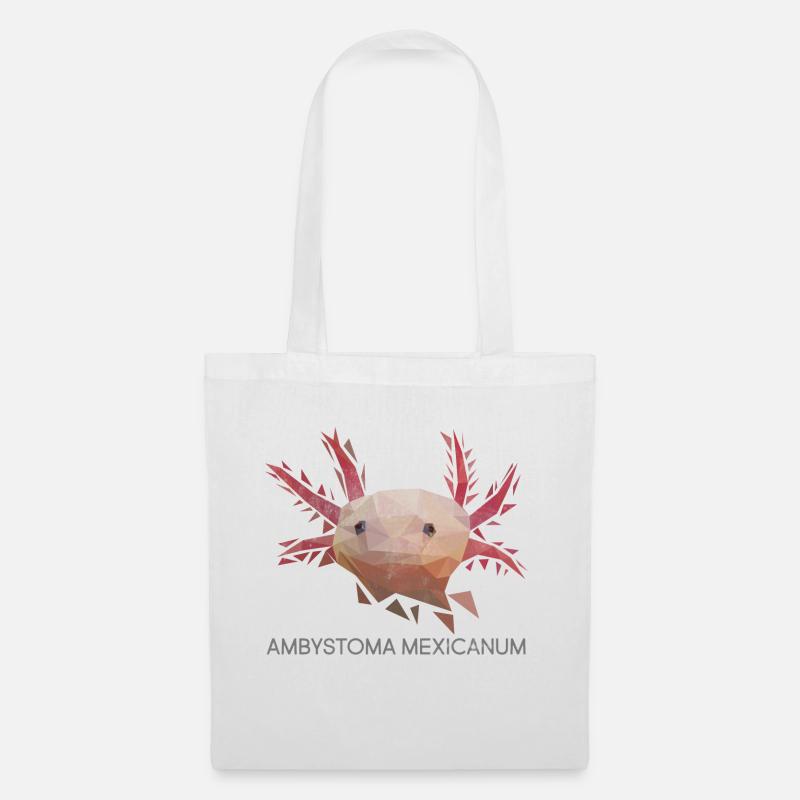 Ambystoma mexicanum (Axolotl) - Stoffbeutel - Weiß