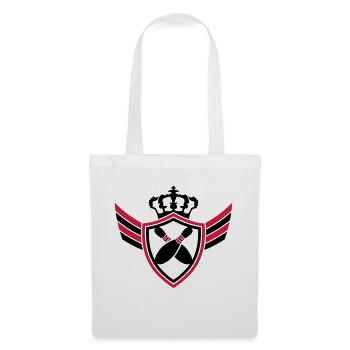 Bowling Pins Blazon Logo Design - Sac en tissu - blanc - Devant