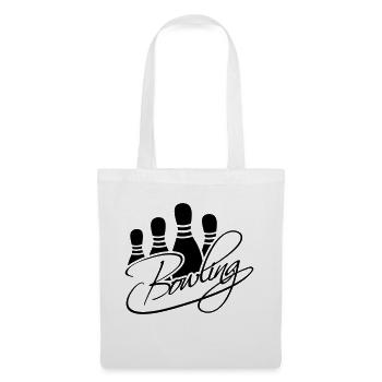 Bowling Pins Text Logo Design - Sac en tissu - blanc - Devant