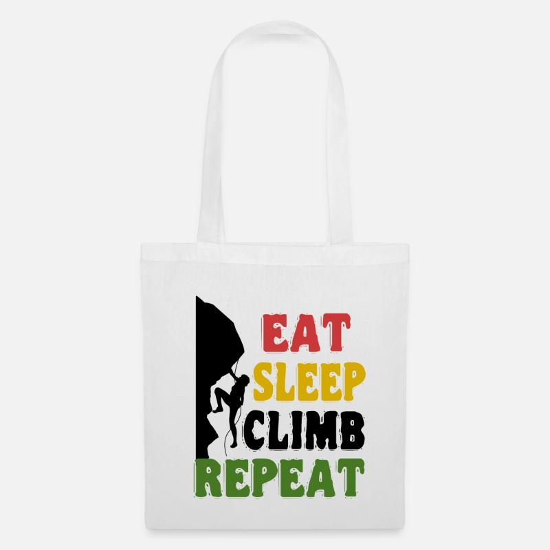 Kletterhemd - Eat Sleep Climb Repeat - Stoffbeutel - Weiß