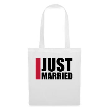 Just Married Logo-Design - Tote Bag - white - Front