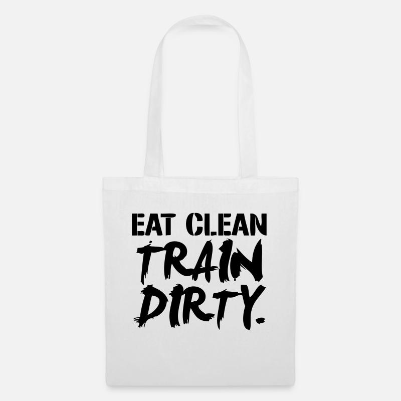 Train Dirty - Stoffbeutel - Weiß