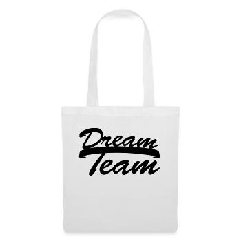 Logo de l'équipe de rêve texte logo design couple - Sac en tissu - blanc - Devant