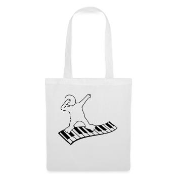 piano dab dabbing music dance keyboard piano ta - Tote Bag - white - Front