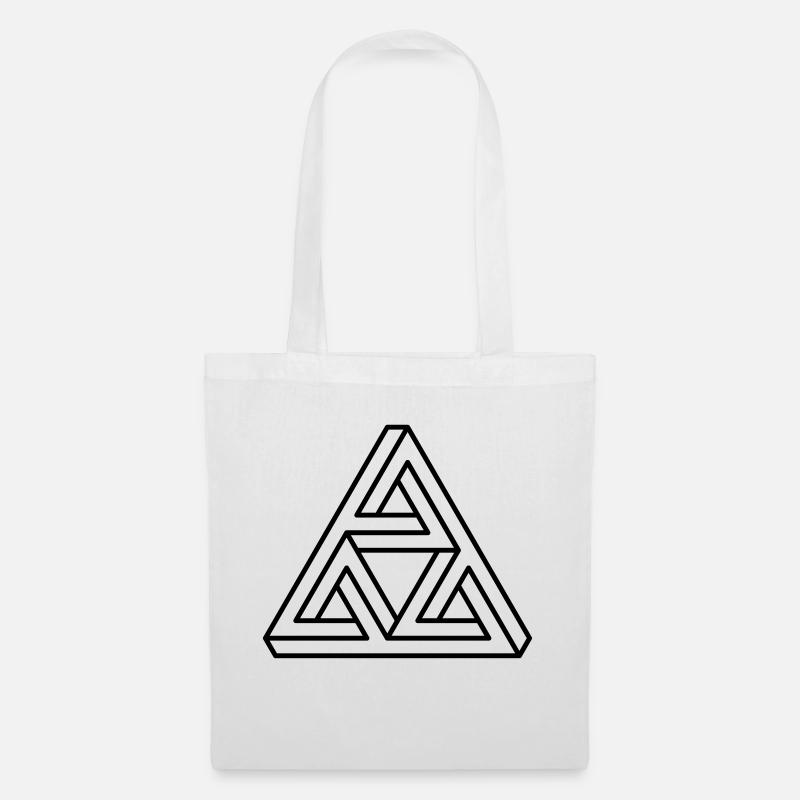 impossible triangle Dreieck Geek Geometrie Hipster - Stoffbeutel - Weiß