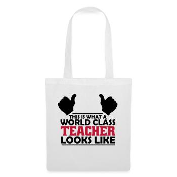 world class teacher - Tote Bag - white - Front