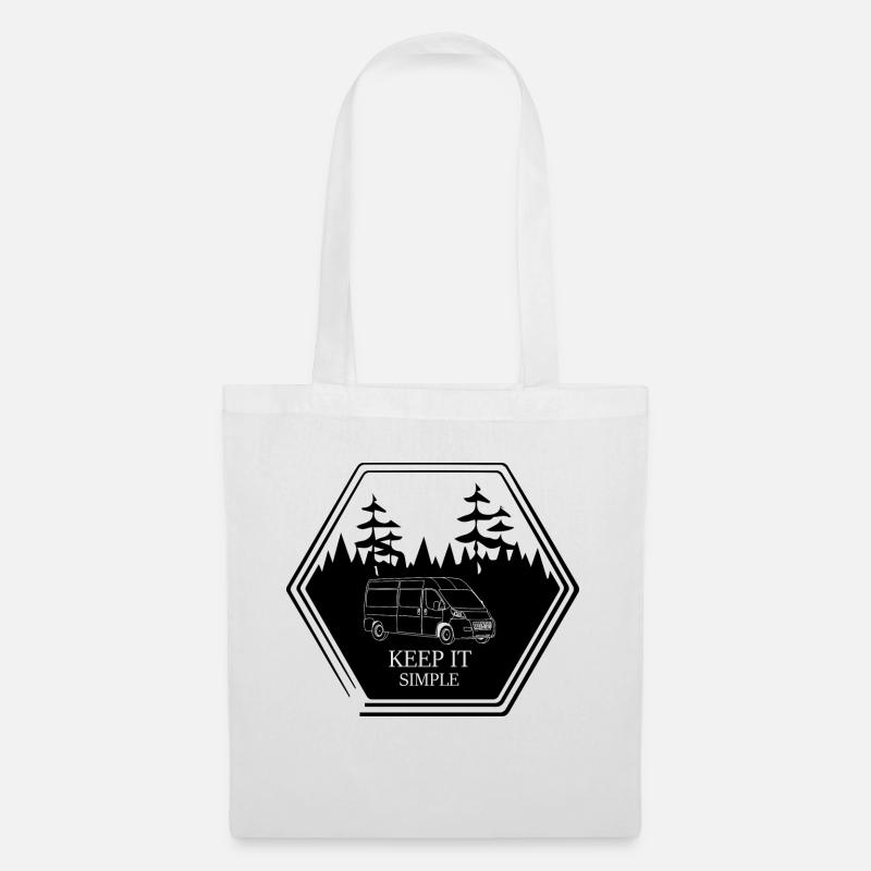 keept it simple camping shirt - Stoffbeutel - Weiß